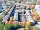 This aerial view highlights a residential area with colorful fall foliage at 2482 Crescent Park Ct, Atlanta, GA 30339