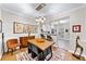 Cozy dining room with modern lighting fixture and decorative accents near the kitchen at 5105 Chemin De Vie, Atlanta, GA 30342