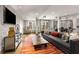 Modern living room with sleek furniture, including sofa, console, and decorative items at 747 Ralph Mcgill Ne Blvd # 223, Atlanta, GA 30312