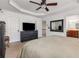 Spacious main bedroom with dark furniture and view into the ensuite bathroom at 1012 E Paces Chase, Atlanta, GA 30326
