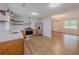 Modern kitchen with stainless steel appliances and stylish open shelving at 175 Stoneview Cir, Covington, GA 30016