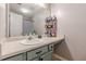 Bathroom featuring vanity with ample counter space and functional storage baskets at 3805 Forsythia Way, Douglasville, GA 30135