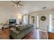 An inviting living room showcases hardwood floors and a welcoming entryway at 3805 Forsythia Way, Douglasville, GA 30135
