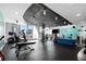 Well-equipped gym with treadmills, elliptical, bikes, weights, and stunning city views at 860 Peachtree Ne St # 2118, Atlanta, GA 30308