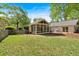 Backyard featuring a screened porch, patio, shed and a wooden fence at 30 Sweetwood Ct, Roswell, GA 30076