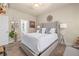Comfortable bedroom featuring a large bed, neutral color palette, and access to an ensuite bathroom at 4015 Two Bridge Ct, Buford, GA 30518