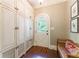 Mud room features built-in storage, brick floors and bench at 2167 W Wesley Nw Rd, Atlanta, GA 30327