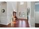 Grand foyer boasts a high ceiling, hardwood floors, and decorative molding, creating an inviting entrance at 1622 Bunting Forest Ct, Marietta, GA 30064