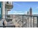 Balcony with furniture and fantastic city views at 400 W Peachtree Nw St # 3114, Atlanta, GA 30308