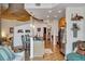 Bright kitchen with stainless steel appliances, a breakfast bar, and sleek wooden floors at 400 W Peachtree Nw St # 3114, Atlanta, GA 30308