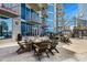 Outdoor lounge area featuring comfortable seating, a fire pit, and a grill at 400 W Peachtree Nw St # 3114, Atlanta, GA 30308