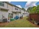 Inviting backyard of a multi-Gathering home with green space and a privacy fence at 984 Redwood Dr, Norcross, GA 30093