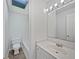 Small full bathroom with a single sink vanity and a shower-tub combo at 9174 Retreat Pass, Jonesboro, GA 30236
