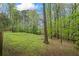 Expansive backyard with lush greenery and mature trees, offering a serene and private outdoor space at 2645 Sandstone Dr, Lawrenceville, GA 30043