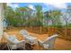A spacious deck with wicker furniture provides an ideal spot for outdoor relaxation and entertaining guests at 2645 Sandstone Dr, Lawrenceville, GA 30043