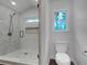 Modern bathroom featuring a tiled walk-in shower and neutral fixtures, offering a serene and stylish space at 41 Olde Town Way, Rockmart, GA 30153