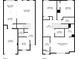 A detailed floor plan showcases layout, dimensions, and features of each room on both floors of the home at 265 Valley Xing, Canton, GA 30114