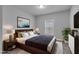A virtually staged bedroom features neutral paint and natural light at 3206 Letha Woods Dr, Conyers, GA 30094