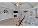Large main bedroom with fireplace, vaulted ceiling, carpet, and windows at 3206 Letha Woods Dr, Conyers, GA 30094