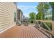 Inviting back deck with wood flooring and chairs, perfect for enjoying the outdoors at 5895 Springbox Dr, Suwanee, GA 30024