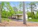 View of home with wood siding, dark roof, and a covered front porch at 5170 2Nd St, Morrow, GA 30260