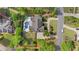 Aerial view of a beautiful home with a private backyard and a swimming pool at 9315 Prestwick Club Dr, Johns Creek, GA 30097
