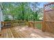 Spacious wooden deck perfect for outdoor dining and entertaining with a privacy screen at 269 Moreland Way, Atlanta, GA 30354