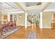 Spacious living area showcases gleaming hardwood floors and classic architectural features at 3120 Abbey Sw Dr, Atlanta, GA 30331