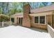 Exterior deck view with white railings and view of the yard at 6141 Windsong Way, Smoke Rise, GA 30087
