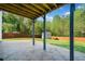 View of the backyard patio, showing the outdoor living and landscaped yard at 327 Morning Frost, Canton, GA 30114