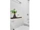 Close-up of a well-kept bathroom with decorative plants and a white tiled shower at 4915 Bergen Ct, Cumming, GA 30040