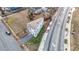Aerial view of a modern two-story home with unique architecture and surrounding neighborhood at 125 Laurel Sw Ave, Atlanta, GA 30314