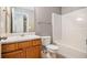 Bathroom with tub/shower combo and single vanity at 432 Tanner Farm Dr, Rockmart, GA 30153