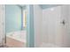 Bathroom with large soaking tub and separate shower at 432 Tanner Farm Dr, Rockmart, GA 30153