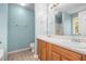 Bathroom with double sink vanity and separate toilet at 432 Tanner Farm Dr, Rockmart, GA 30153