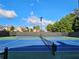 Well-maintained tennis court with a clear view of the net and surrounding trees at 3447 Dogwood Pass, Lithonia, GA 30038