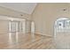 Spacious living room featuring an open floor plan and hardwood floors at 1315 Pembridge Nw Way, Kennesaw, GA 30152