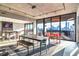 Modern common area with concrete ceilings and a dining area featuring city views at 480 John Wesley Dobbs Ne Ave # 716, Atlanta, GA 30312