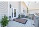 Outdoor back deck with double doors at 6450 Oak Valley Dr, Cumming, GA 30040