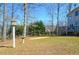 Backyard with mature trees, providing a serene setting at 6450 Oak Valley Dr, Cumming, GA 30040