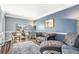 Comfortable living room with stylish furniture and wood floors at 975 Matt Springs Ct, Lawrenceville, GA 30045