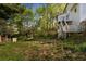 Expansive backyard with lush greenery surrounding the home, offering a private outdoor space at 507 Matthew Dr, Canton, GA 30115