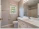 Bathroom with vanity, sink, and mirror at 507 Matthew Dr, Canton, GA 30115