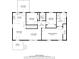 Second floor plan highlighting the kitchen, bedrooms, bathrooms, living room, dining area and back porch at 2065 Verbena St, Atlanta, GA 30314