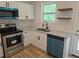 Updated kitchen features stainless appliances, granite countertops, and modern backsplash at 2065 Verbena St, Atlanta, GA 30314