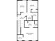 Floor plan of second level with dimensions for bedrooms, baths, hall, laundry room and WIC at 3533 Settlement Rd, Tucker, GA 30084