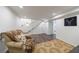 Finished basement area featuring hardwood floors and neutral paint colors at 3046 Valley Cir, Decatur, GA 30033