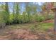 Large, grassy backyard surrounded by mature trees and vegetation at 5942 Morgan Rd, Atlanta, GA 30340