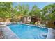 Refreshing backyard pool surrounded by a well-maintained yard and cozy lounge chairs at 8540 Ridge Rd, Fairburn, GA 30213