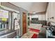 Traditional style kitchen featuring stainless steel refrigerator and mosaic backsplash at 8540 Ridge Rd, Fairburn, GA 30213